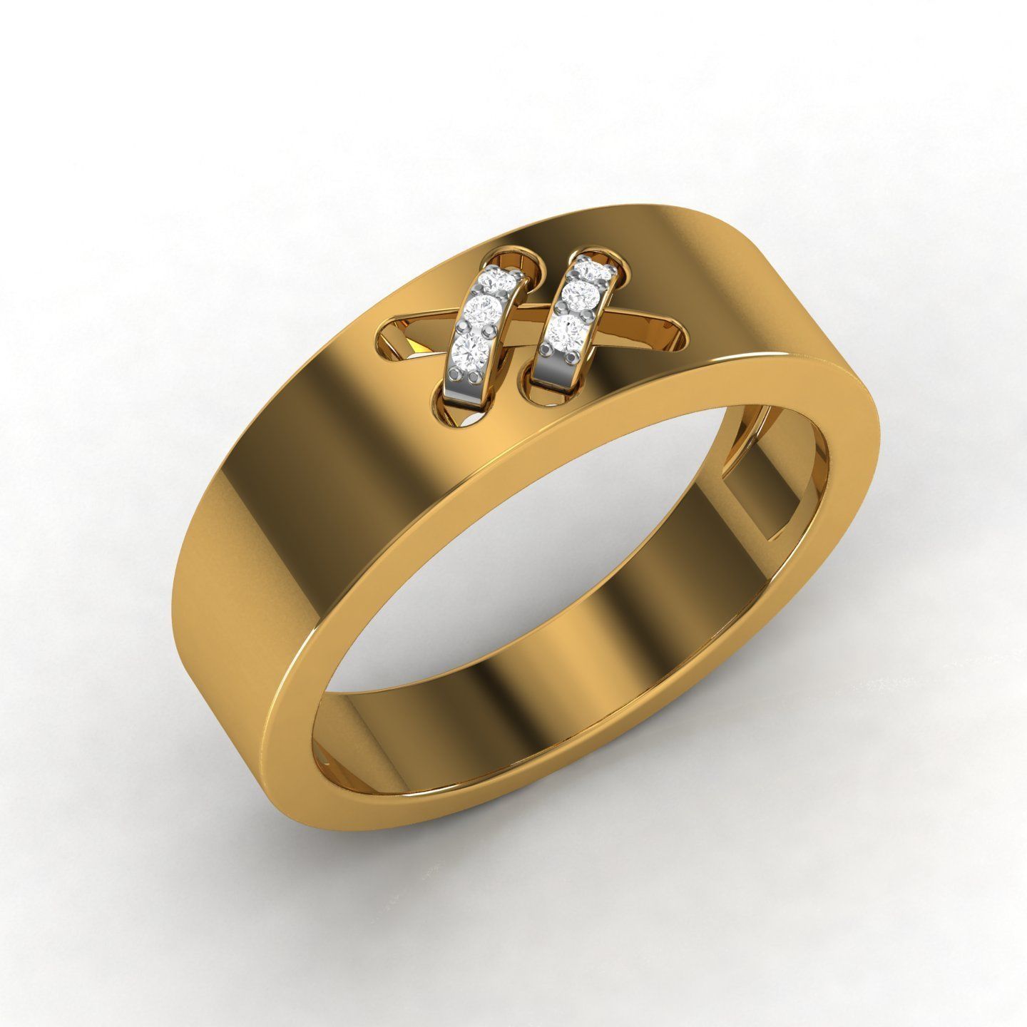 Women band ring 3dm stl render detail 3D print model_2