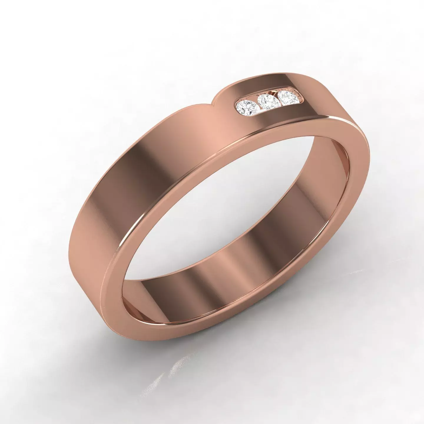 Women band ring 3dm stl render detail 3D print model_0