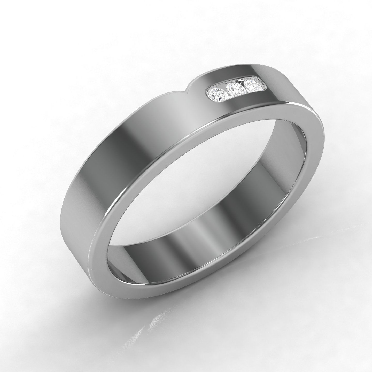 Women band ring 3dm stl render detail 3D print model_1