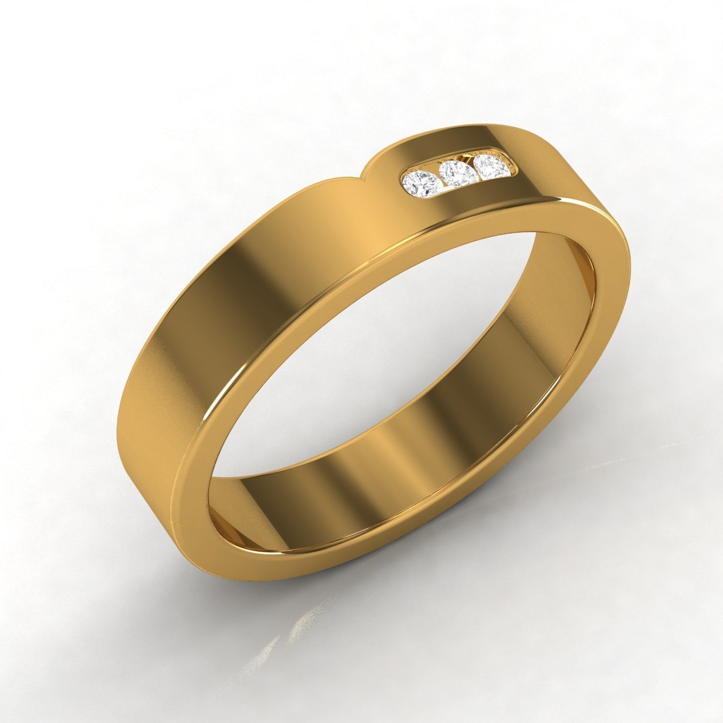 Women band ring 3dm stl render detail 3D print model_2