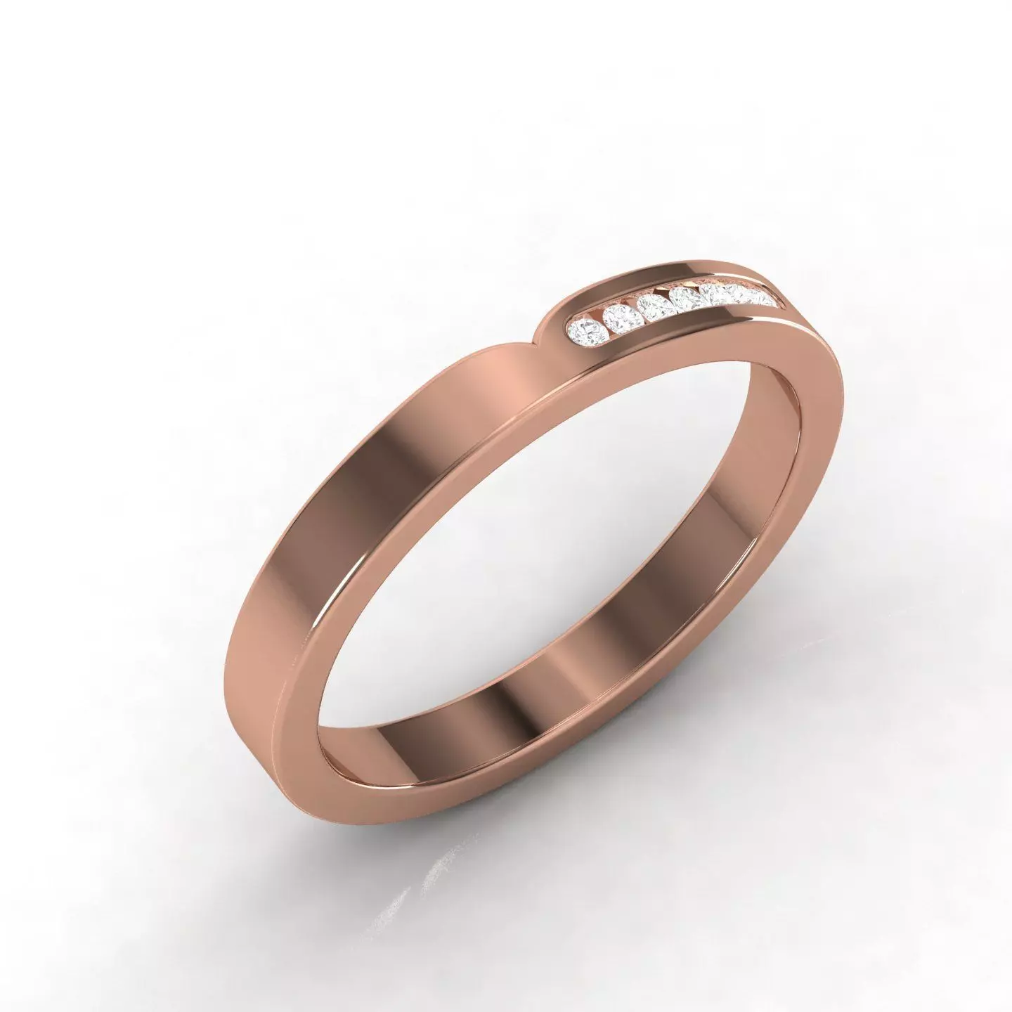 Women band ring 3dm stl render detail 3D print model_0