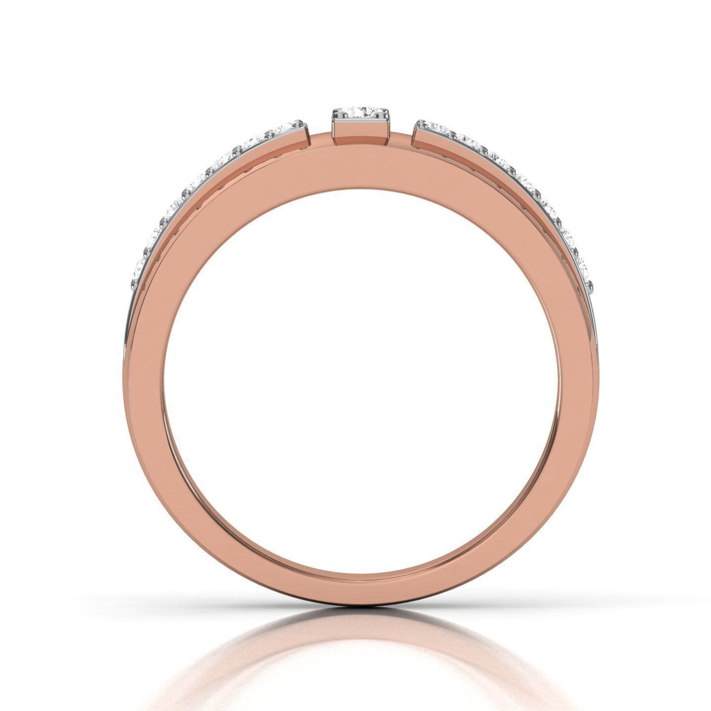 Women band ring 3dm stl render detail 3D print model_3