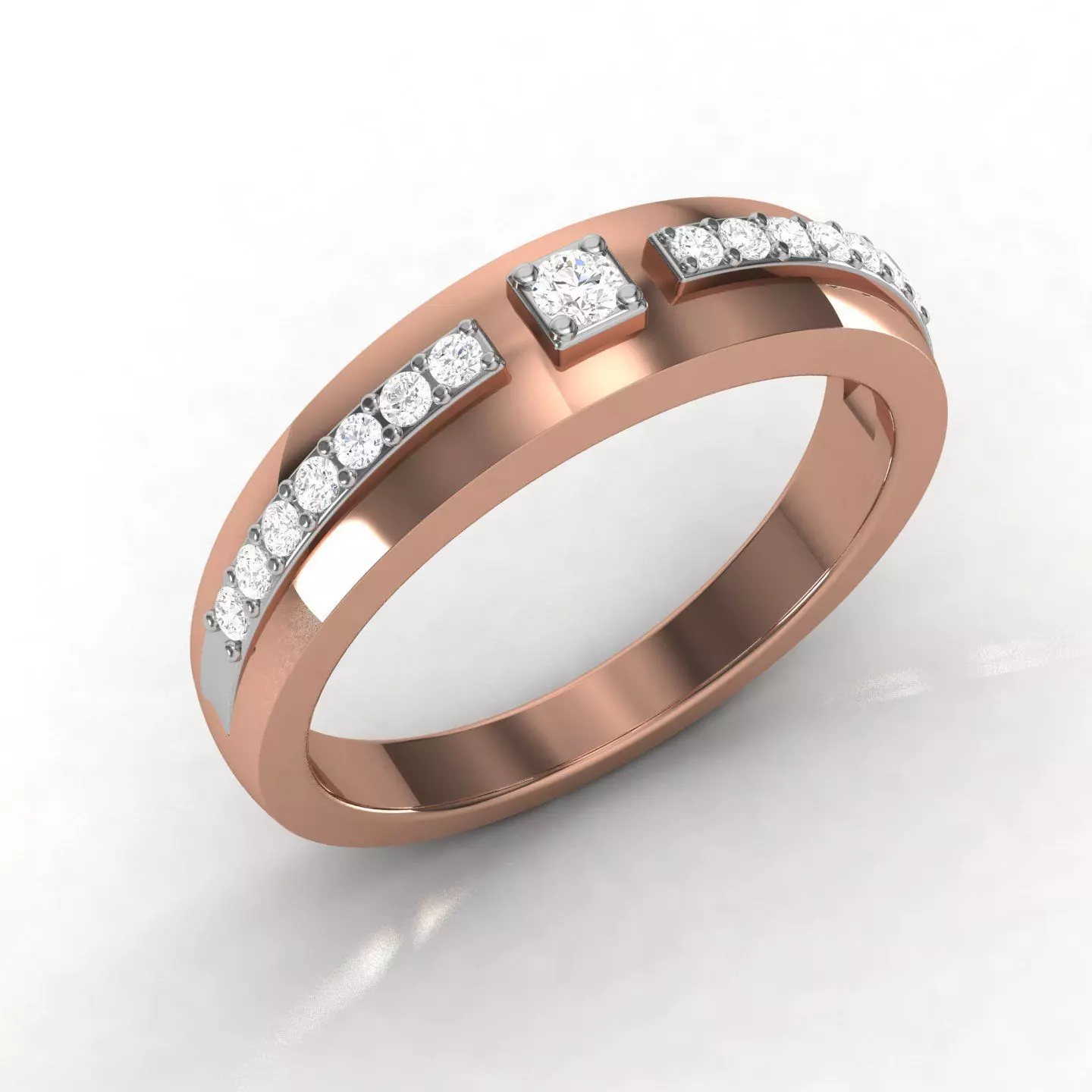 Women band ring 3dm stl render detail 3D print model_0