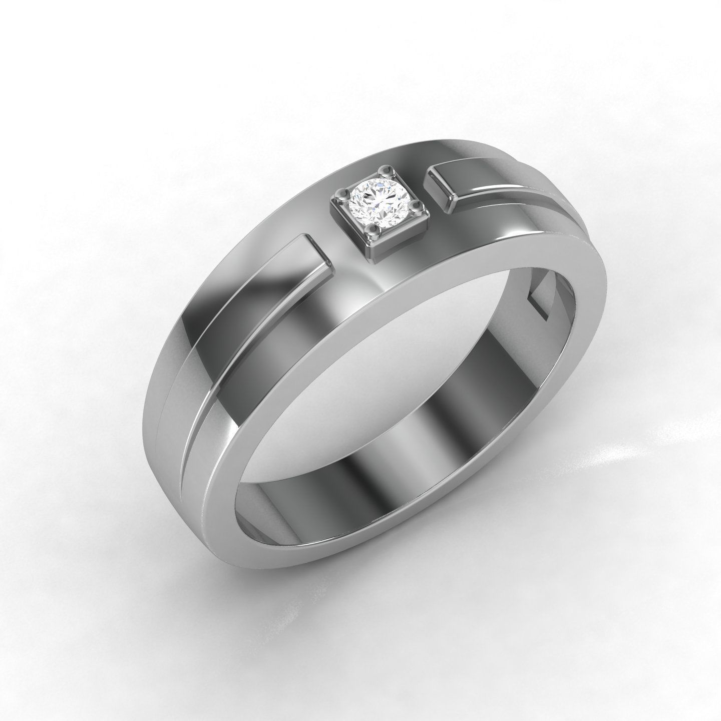 Women band ring 3dm stl render detail 3D print model_1