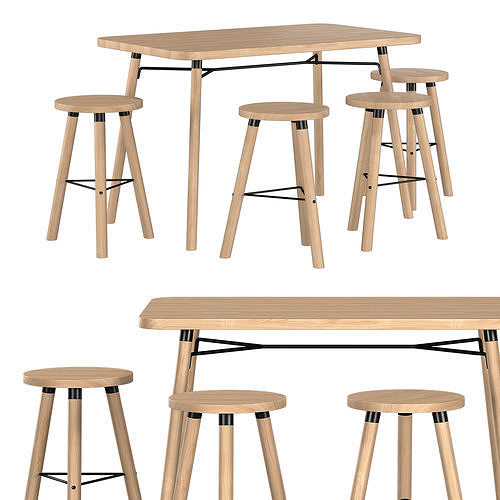 Partridge Rectangle Bar Table  3D model