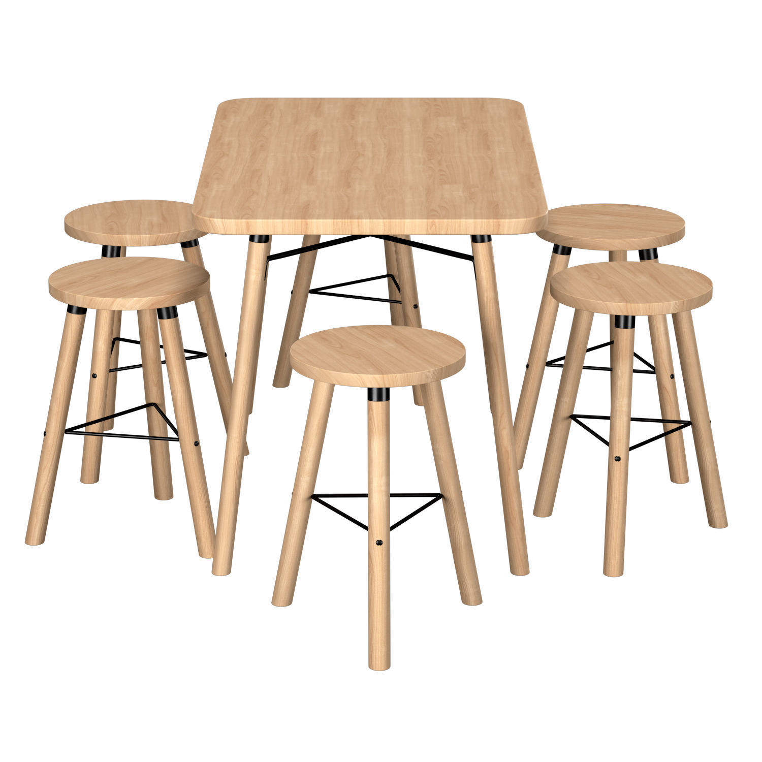 Partridge Rectangle Bar Table  3D model_2