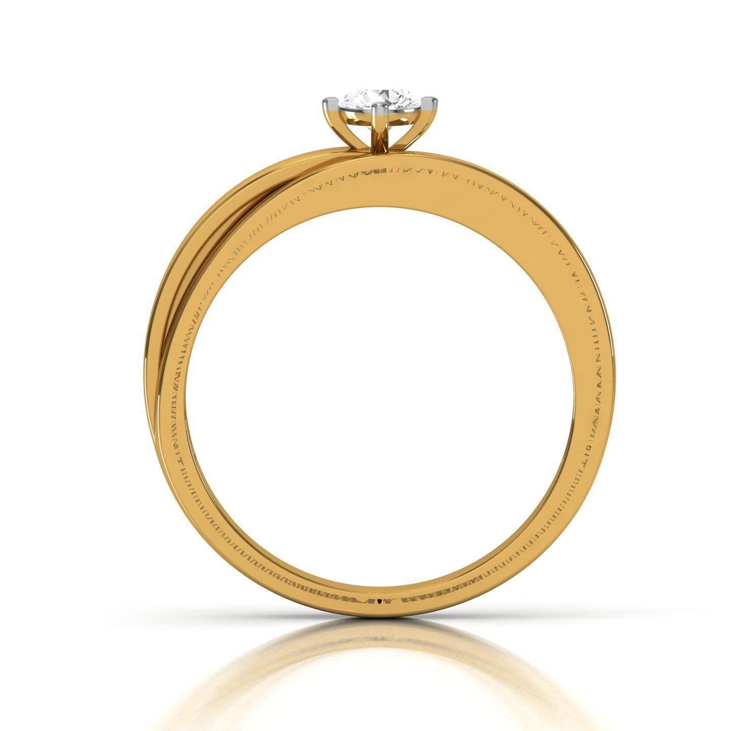 Women solitaire ring 3dm stl render detail 3D print model_5