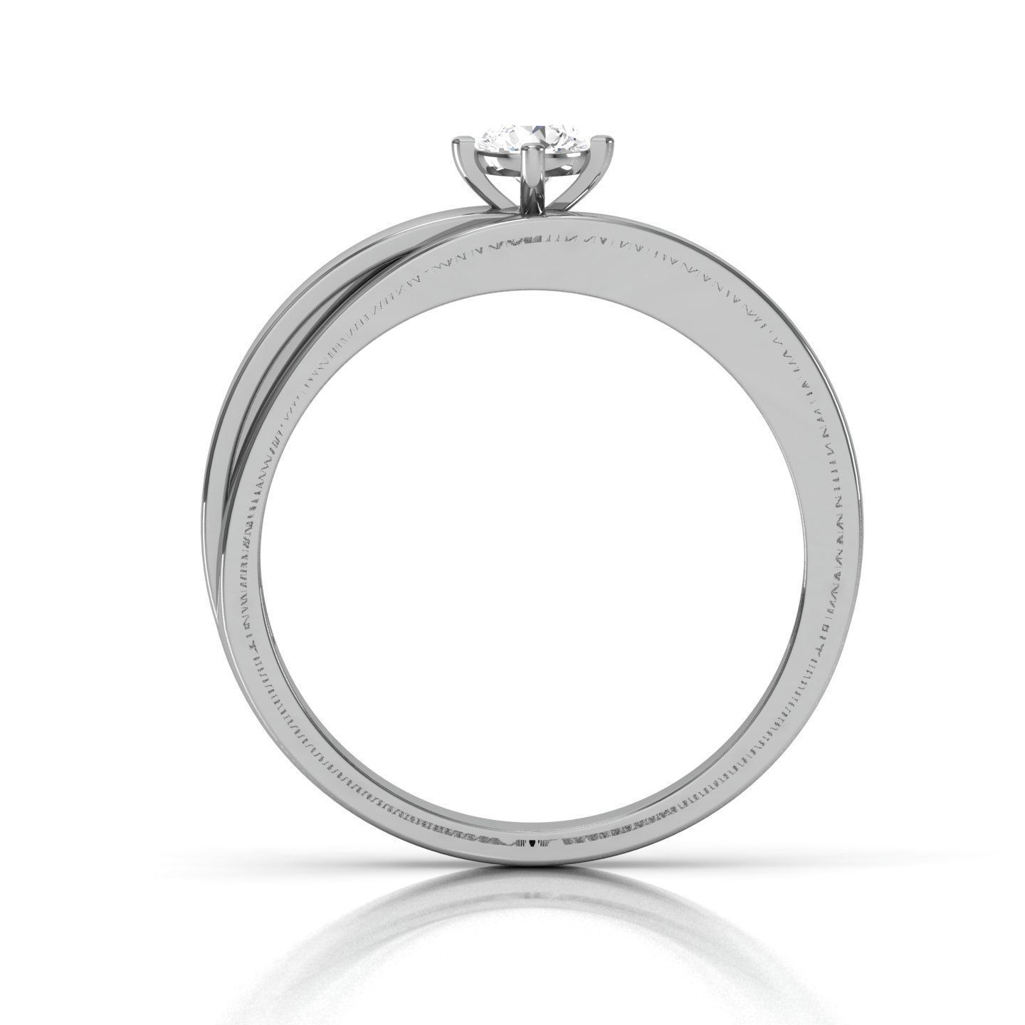 Women solitaire ring 3dm stl render detail 3D print model_4