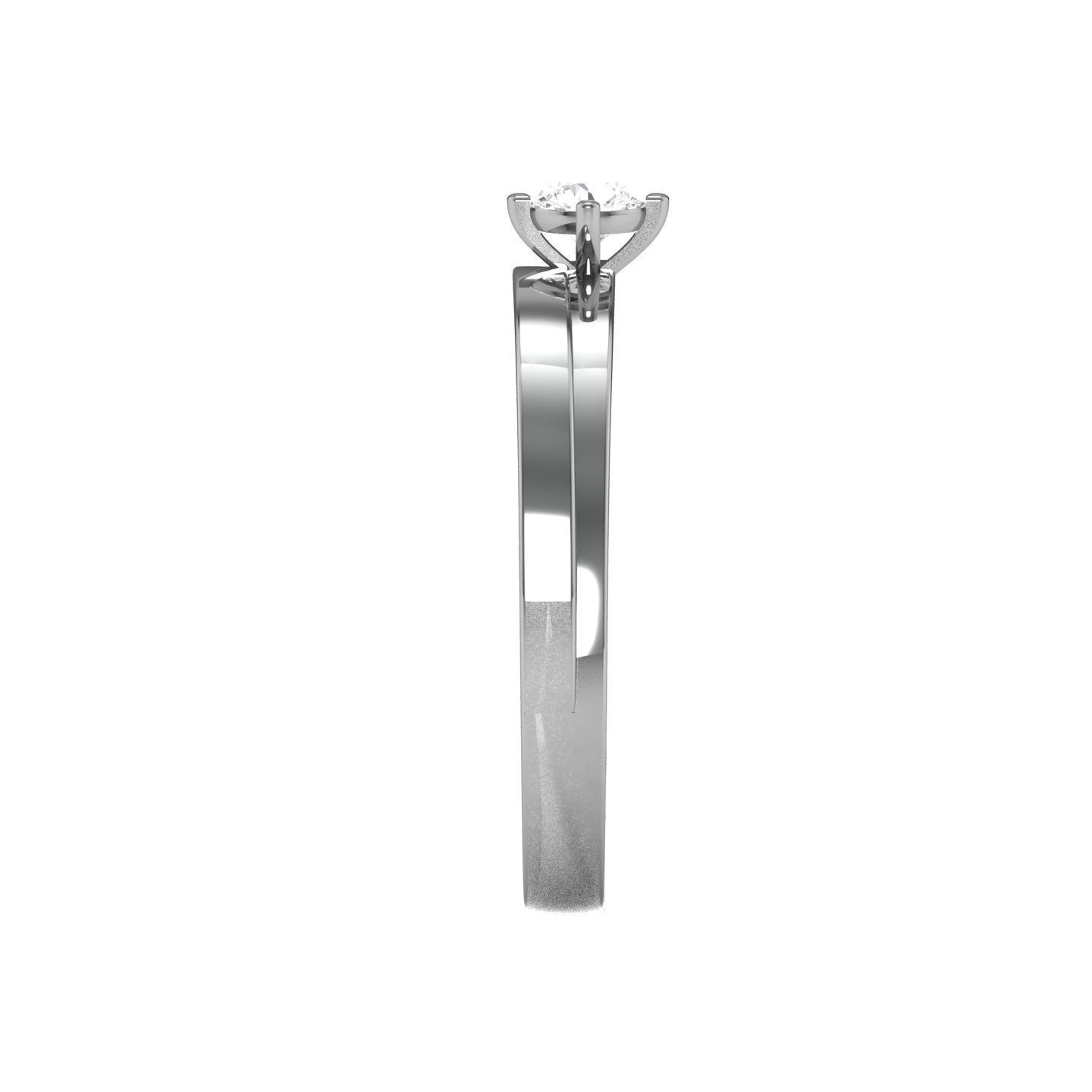Women solitaire ring 3dm stl render detail 3D print model_7