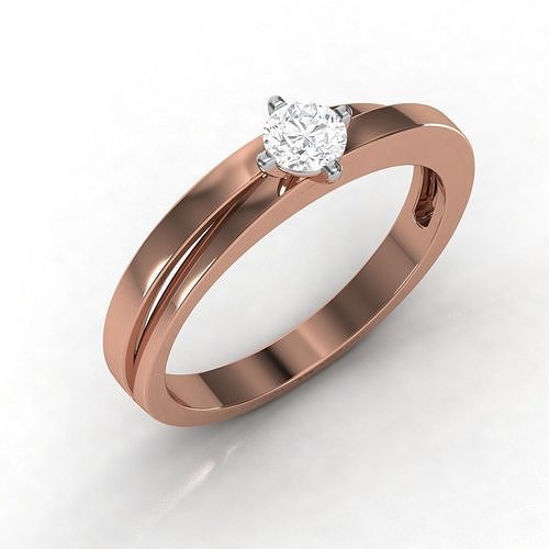 Women solitaire ring 3dm stl render detail 3D print model