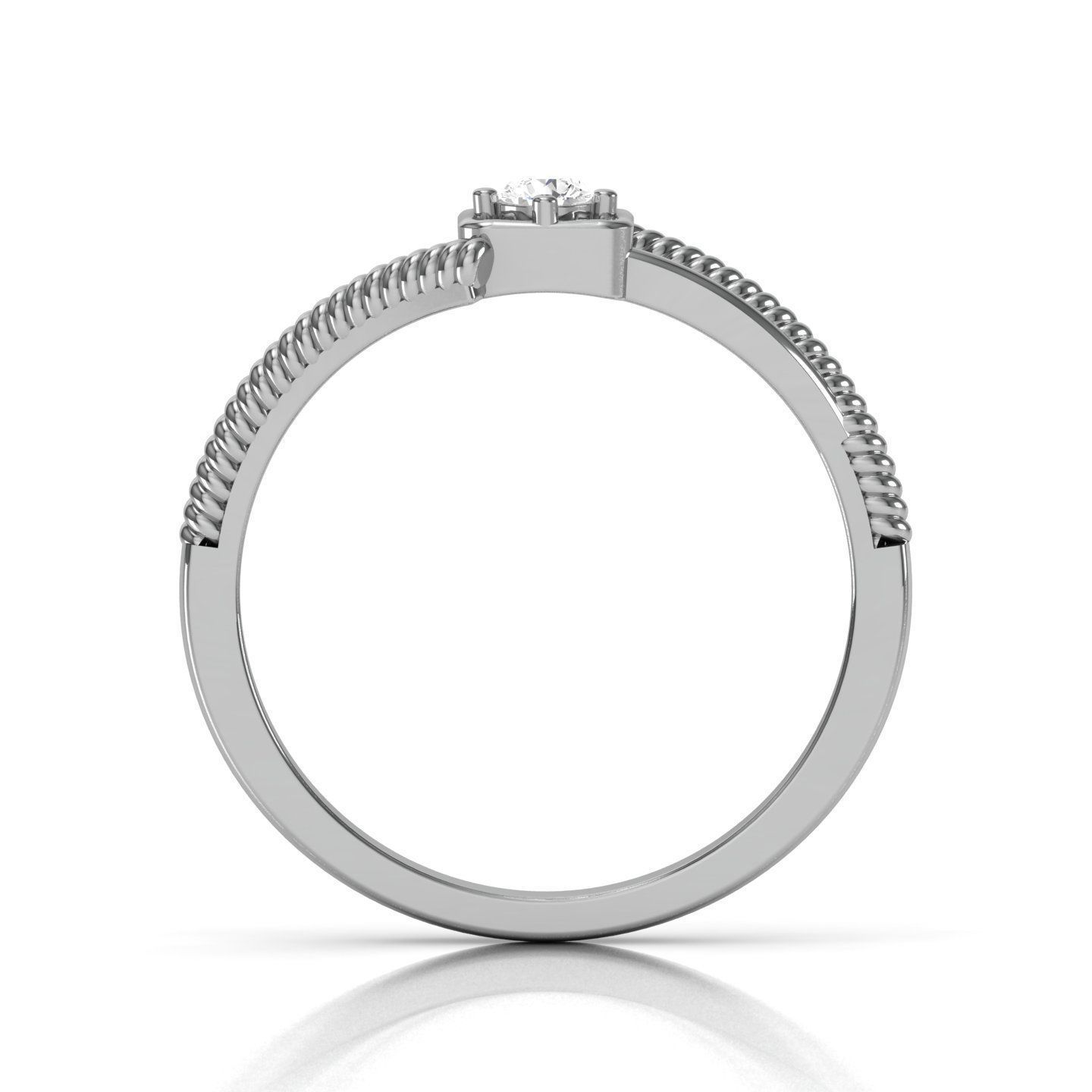 Women solitaire ring 3dm stl render detail 3D print model_4