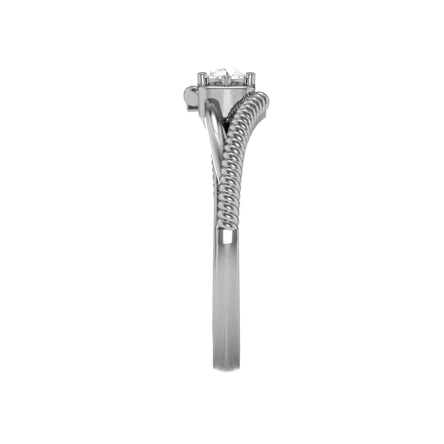 Women solitaire ring 3dm stl render detail 3D print model_7
