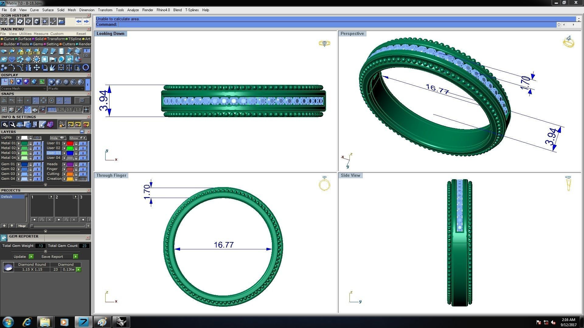 Women band ring 3dm stl render detail 3D print model_12