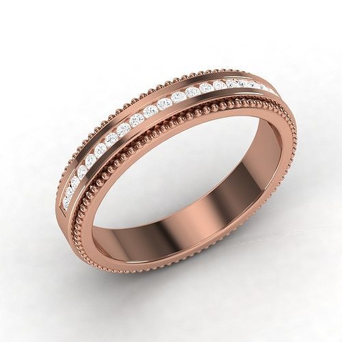 Women band ring 3dm stl render detail 3D print model