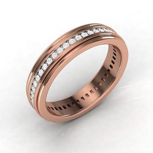 Women band ring 3dm stl render detail 3D print model