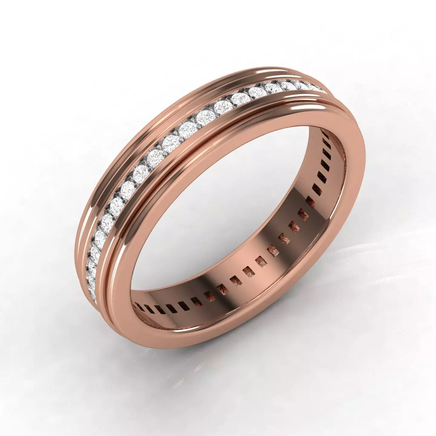 Women band ring 3dm stl render detail 3D print model_0