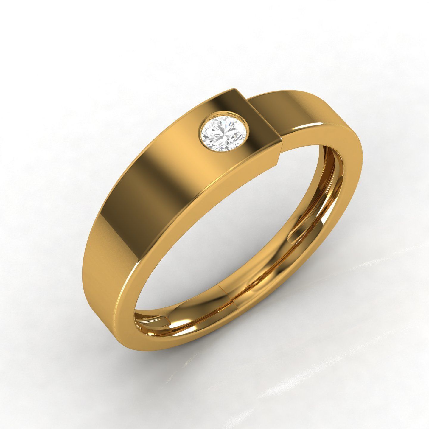 Women solitaire ring 3dm stl render detail 3D print model_5