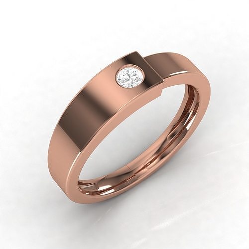 Women solitaire ring 3dm stl render detail 3D print model
