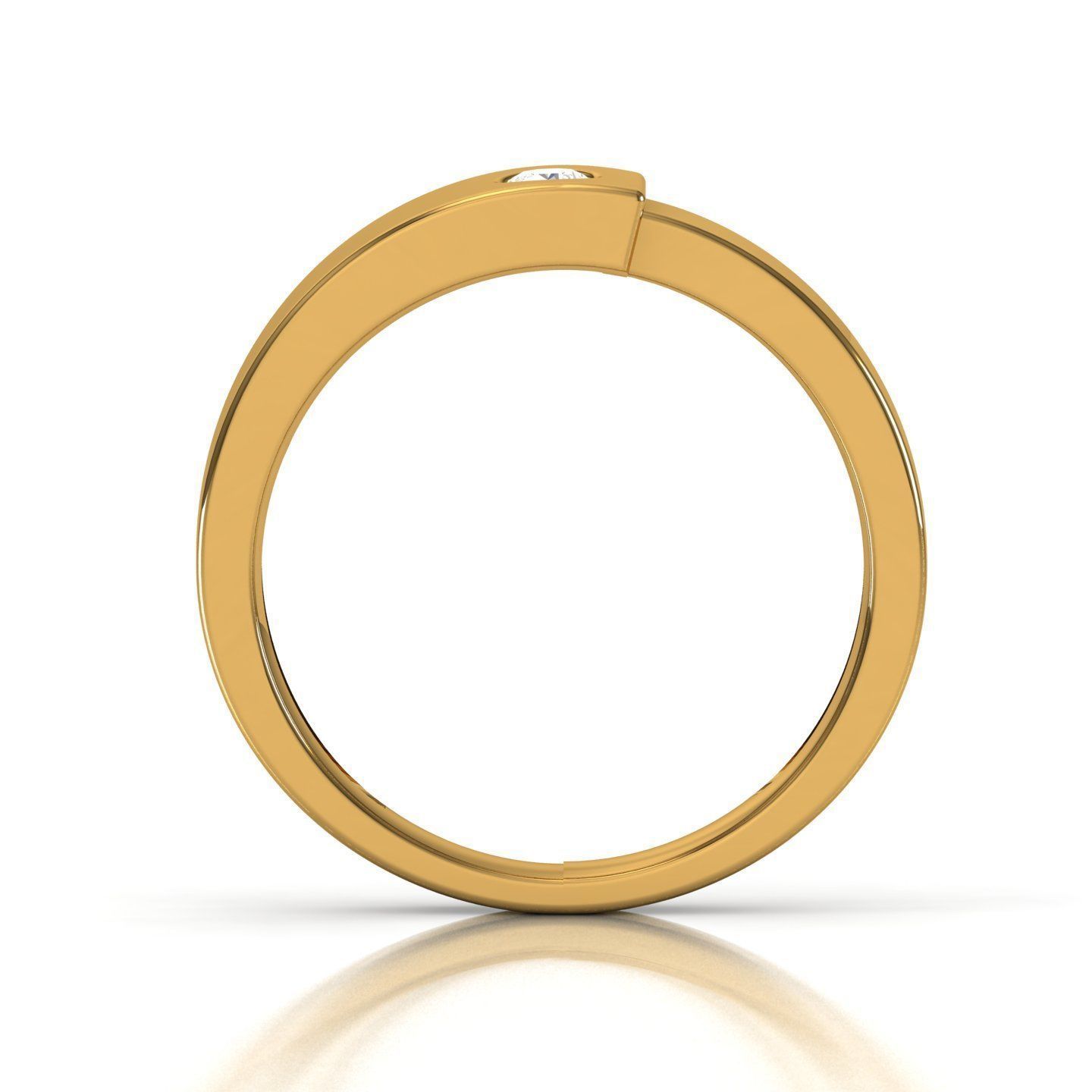 Women solitaire ring 3dm stl render detail 3D print model_3