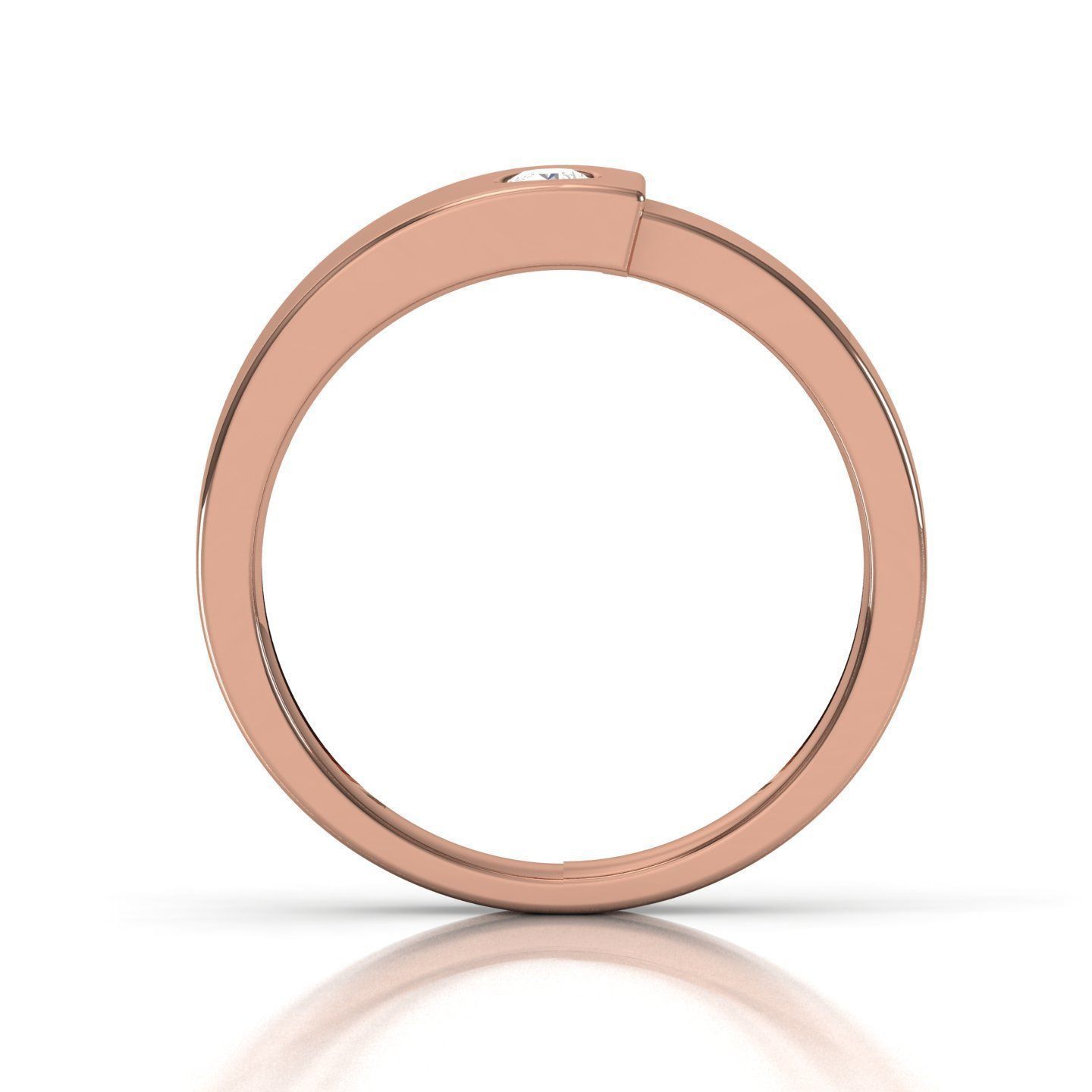 Women solitaire ring 3dm stl render detail 3D print model_1