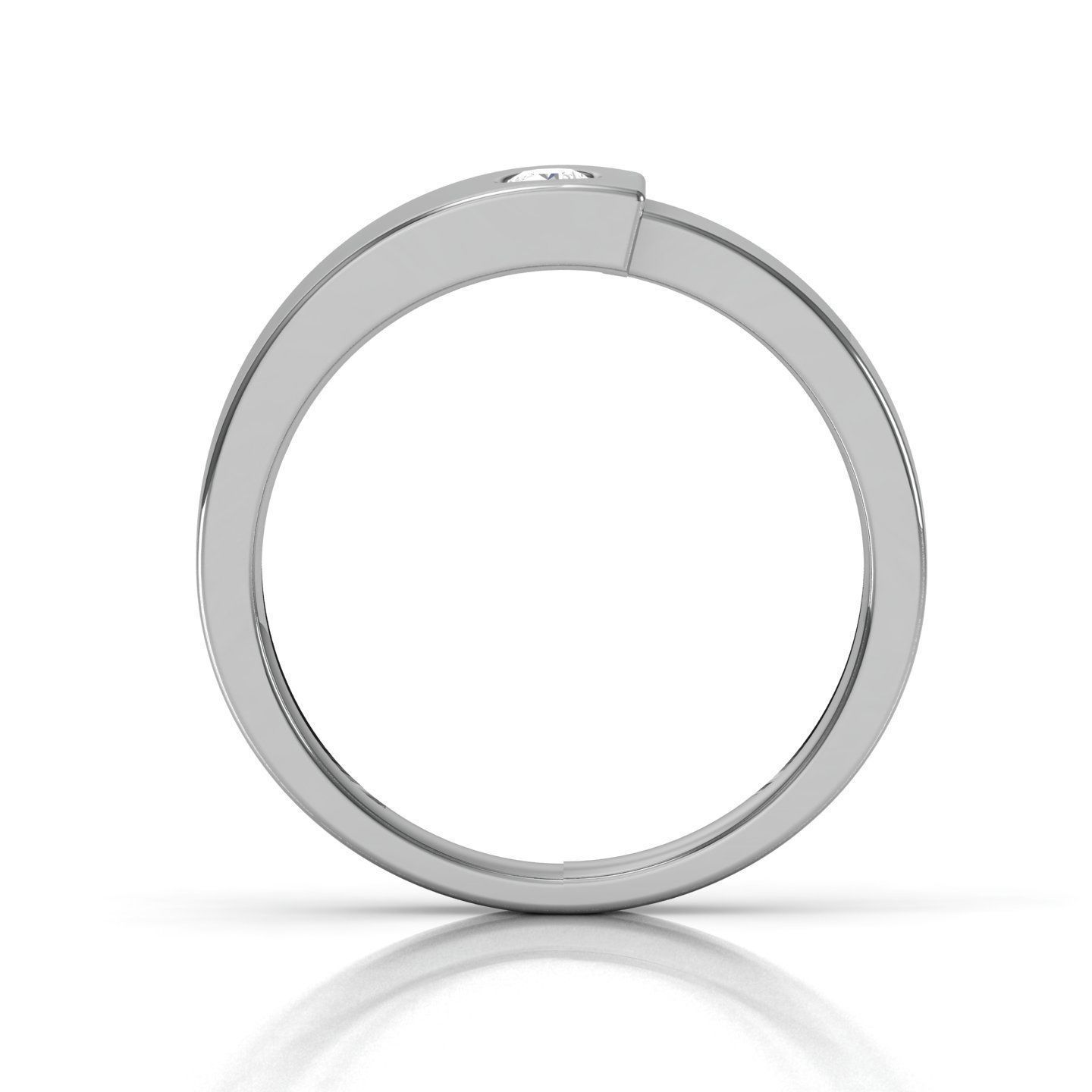 Women solitaire ring 3dm stl render detail 3D print model_2