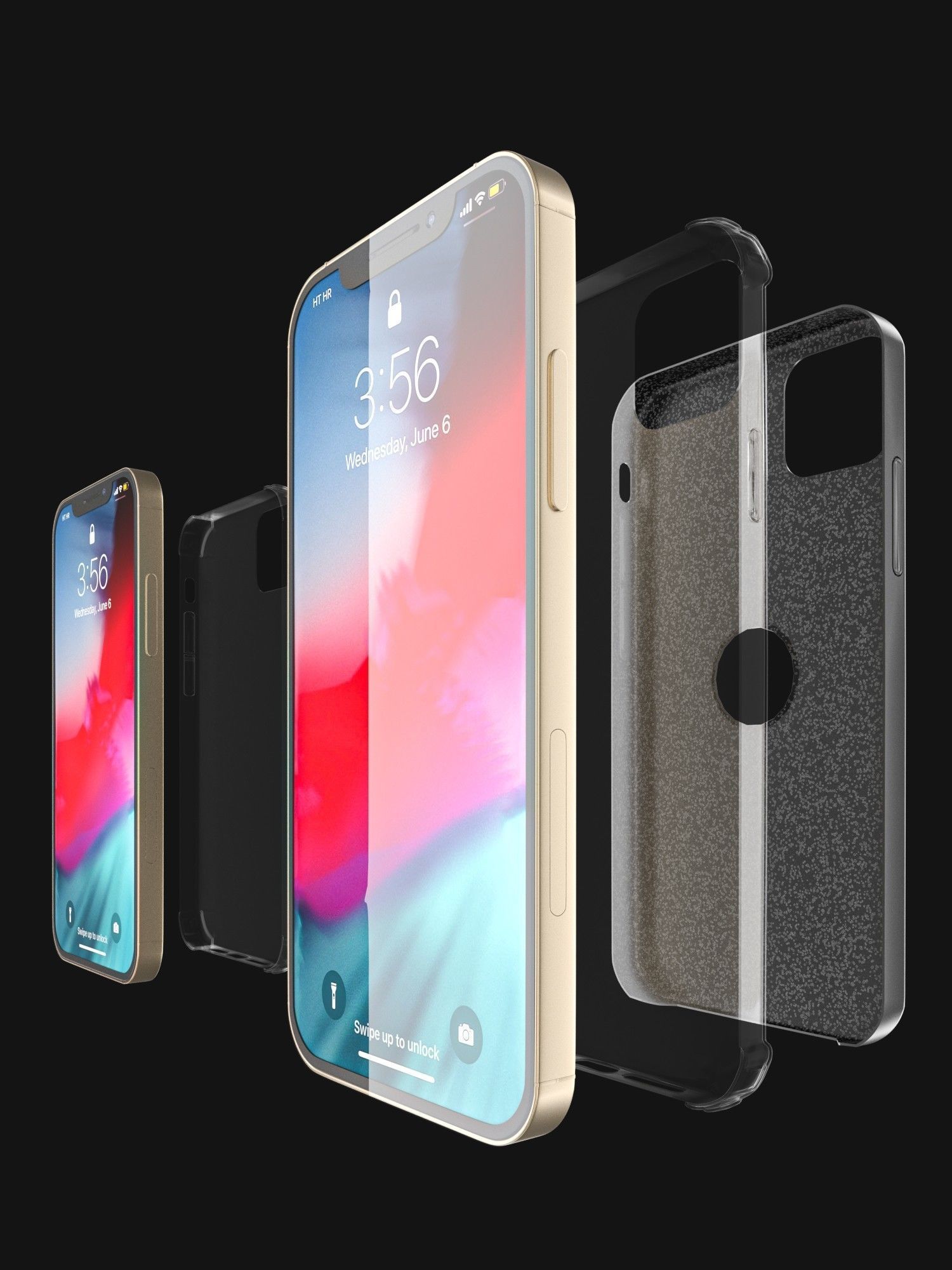 i phone 12 pro max with cover 3D model_1