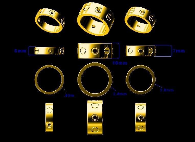 Women band ring 3dm stl render detail 3D print model_12