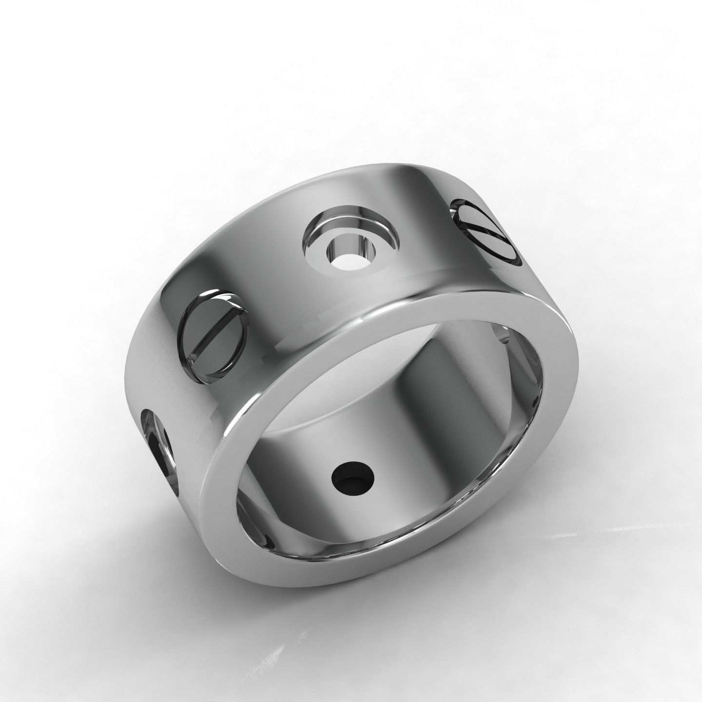 Women band ring 3dm stl render detail 3D print model_1
