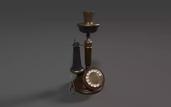 Vintage Telephone Mid Poly