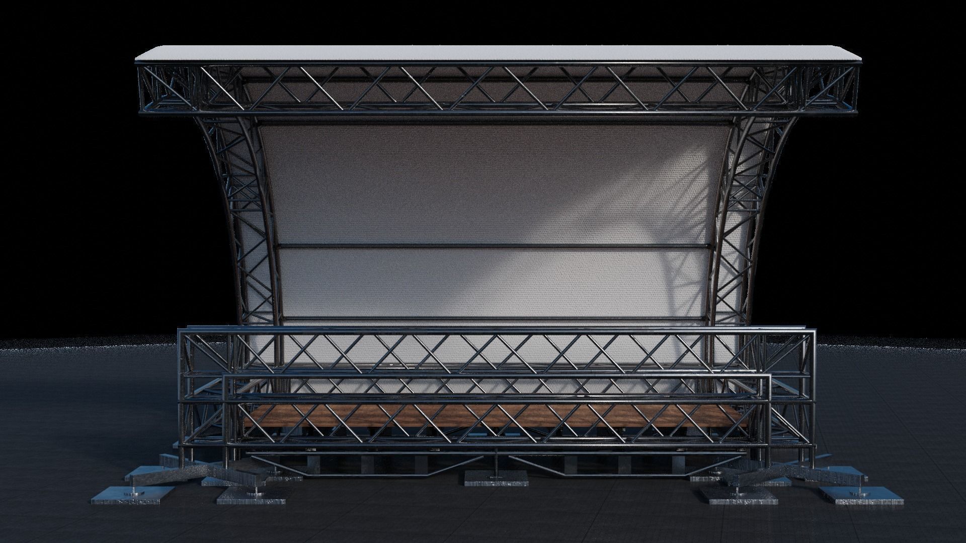 Blender Event Tent with Substance Painter Texture 3D Model 3D model_2