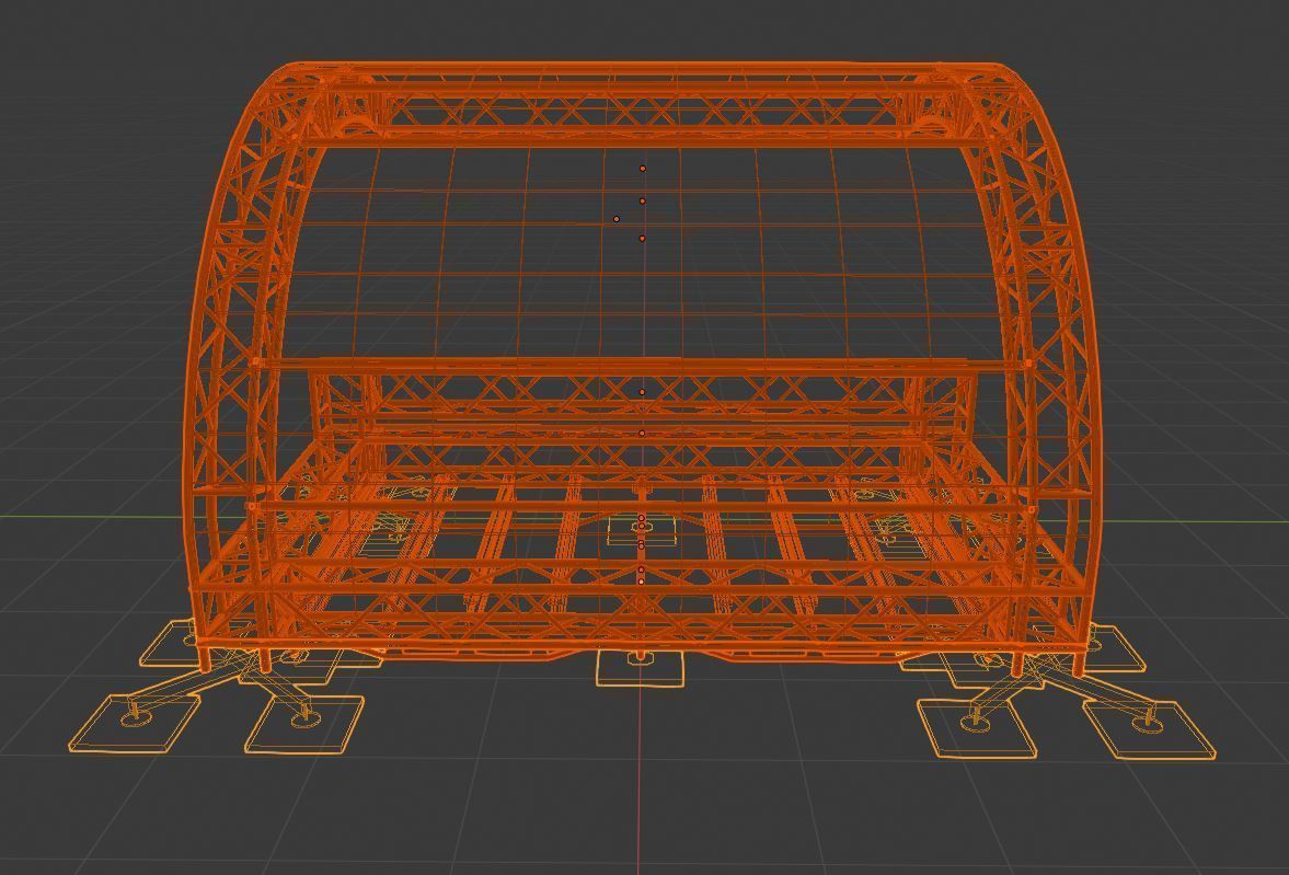 Blender Event Tent with Substance Painter Texture 3D Model 3D model_11
