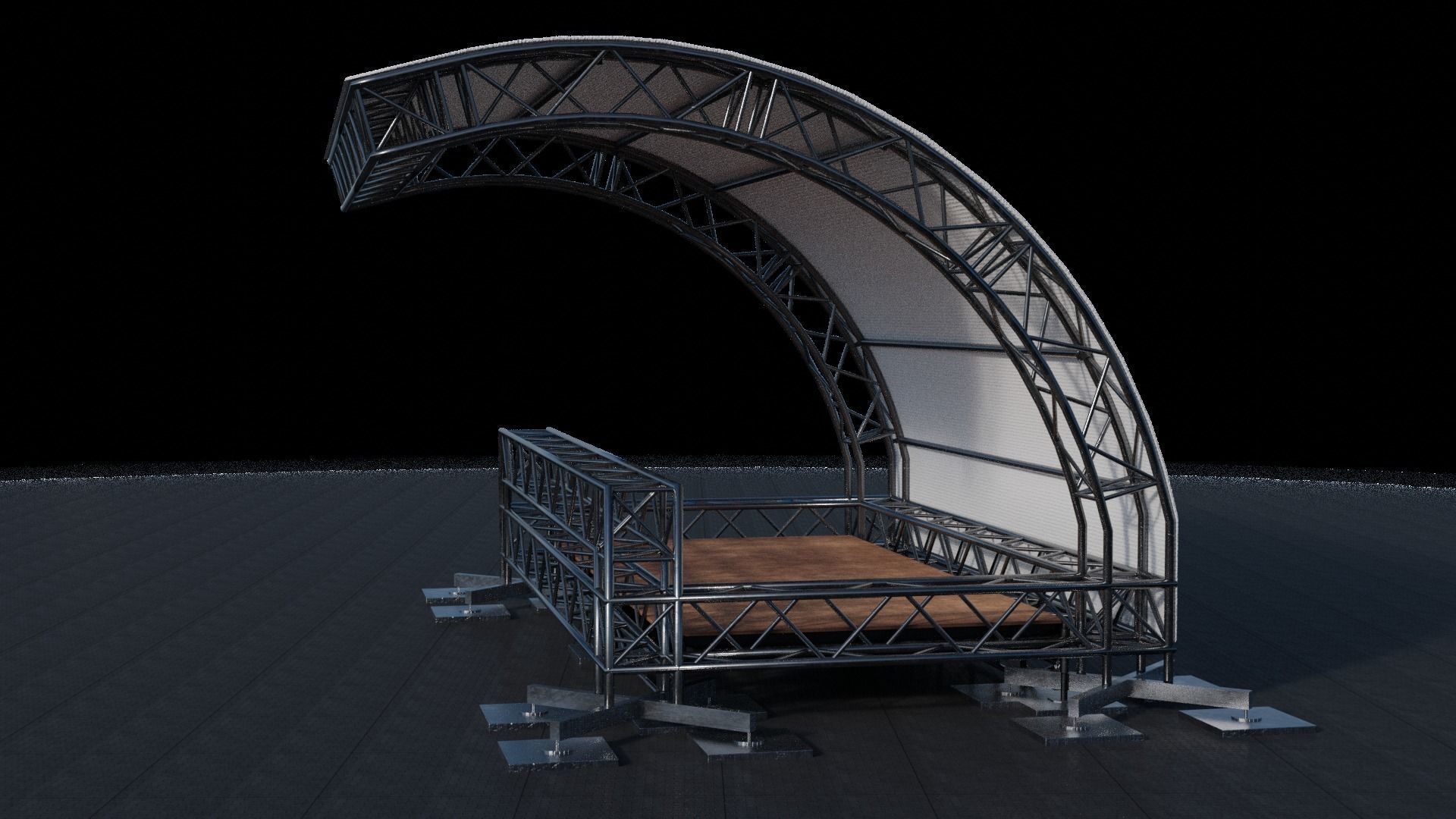 Blender Event Tent with Substance Painter Texture 3D Model 3D model_3