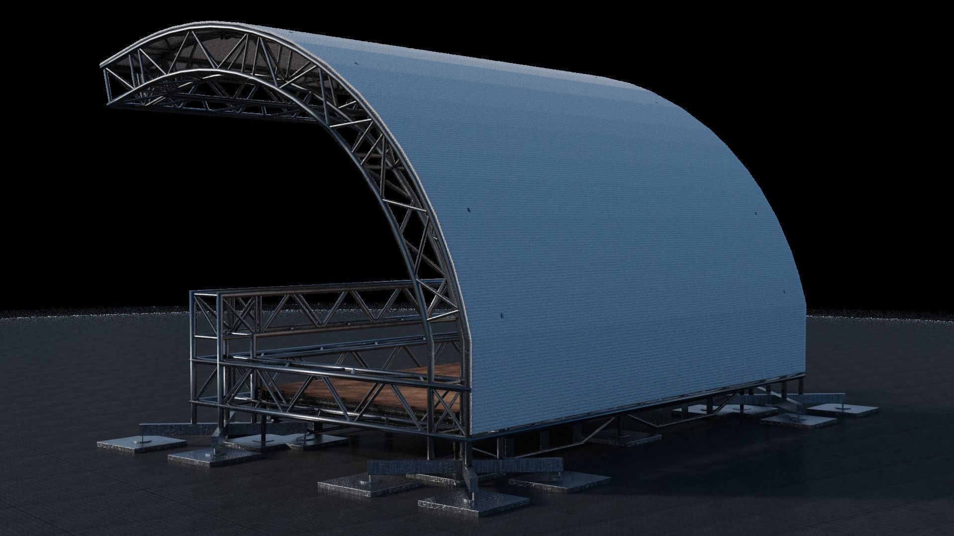 Blender Event Tent with Substance Painter Texture 3D Model 3D model_6