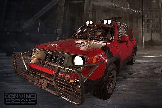 Zombie Apocalypse Jeep Renegade 3D model