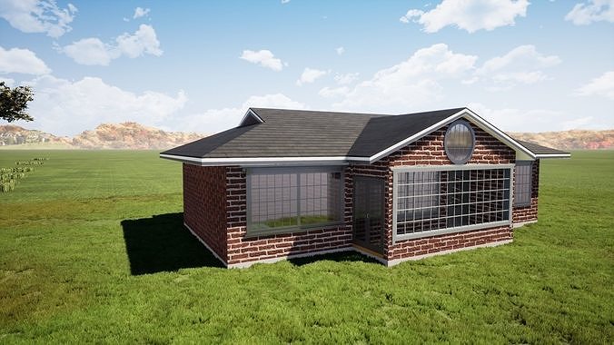 2 bedroom African bungalow Free 3D model