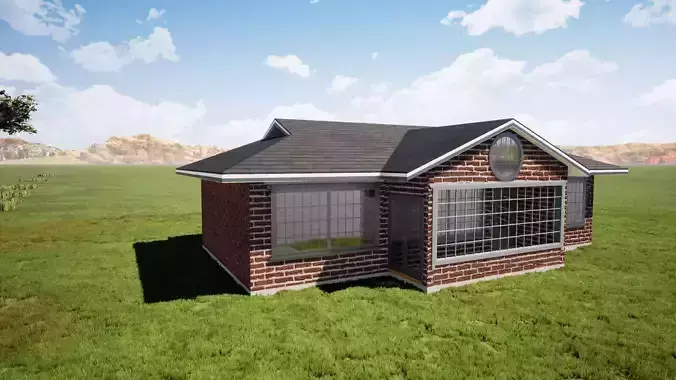 2 bedroom African bungalow Free 3D model
