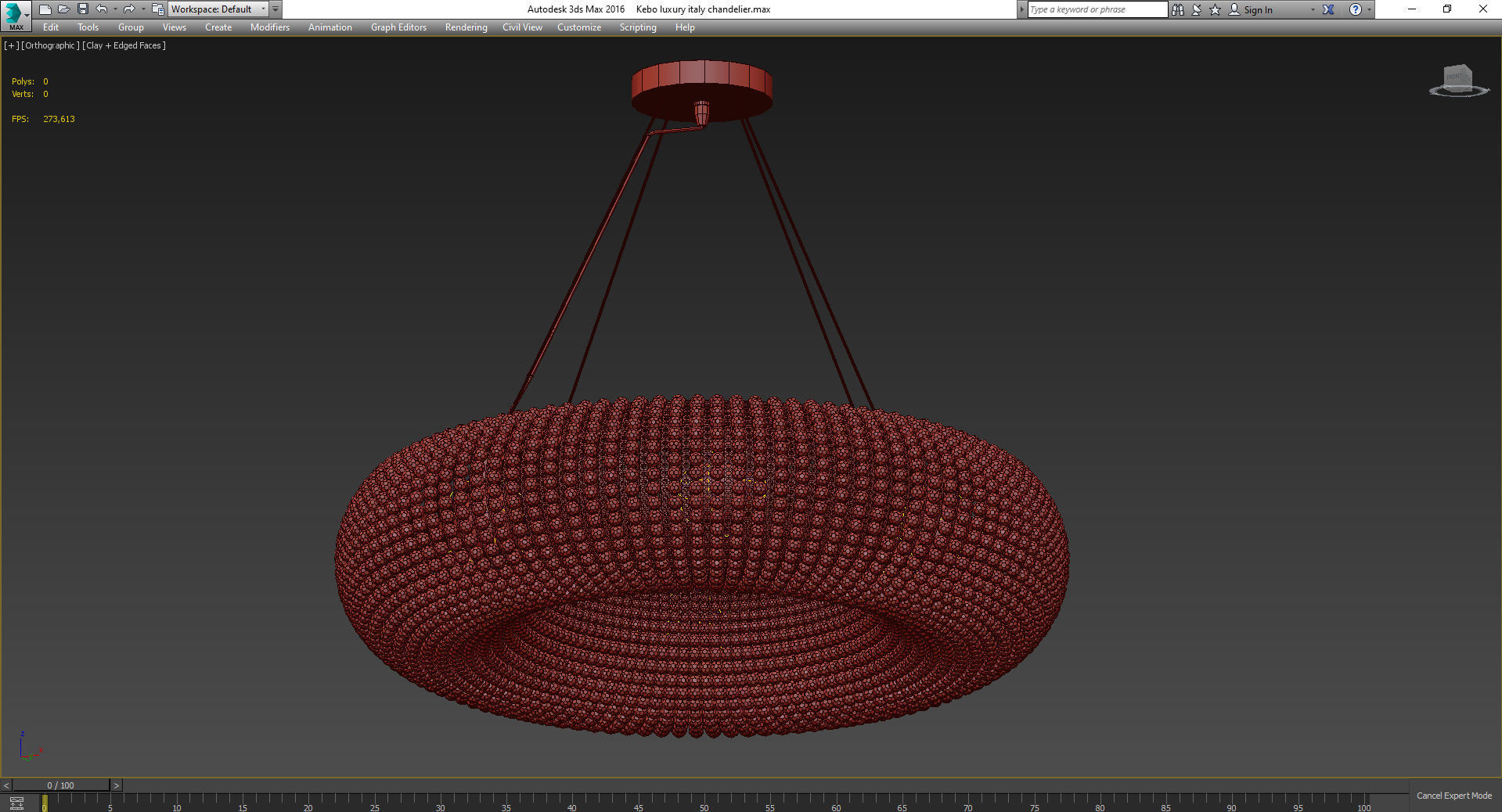 Kebo luxury italy chandelier Low-poly 3D model_4