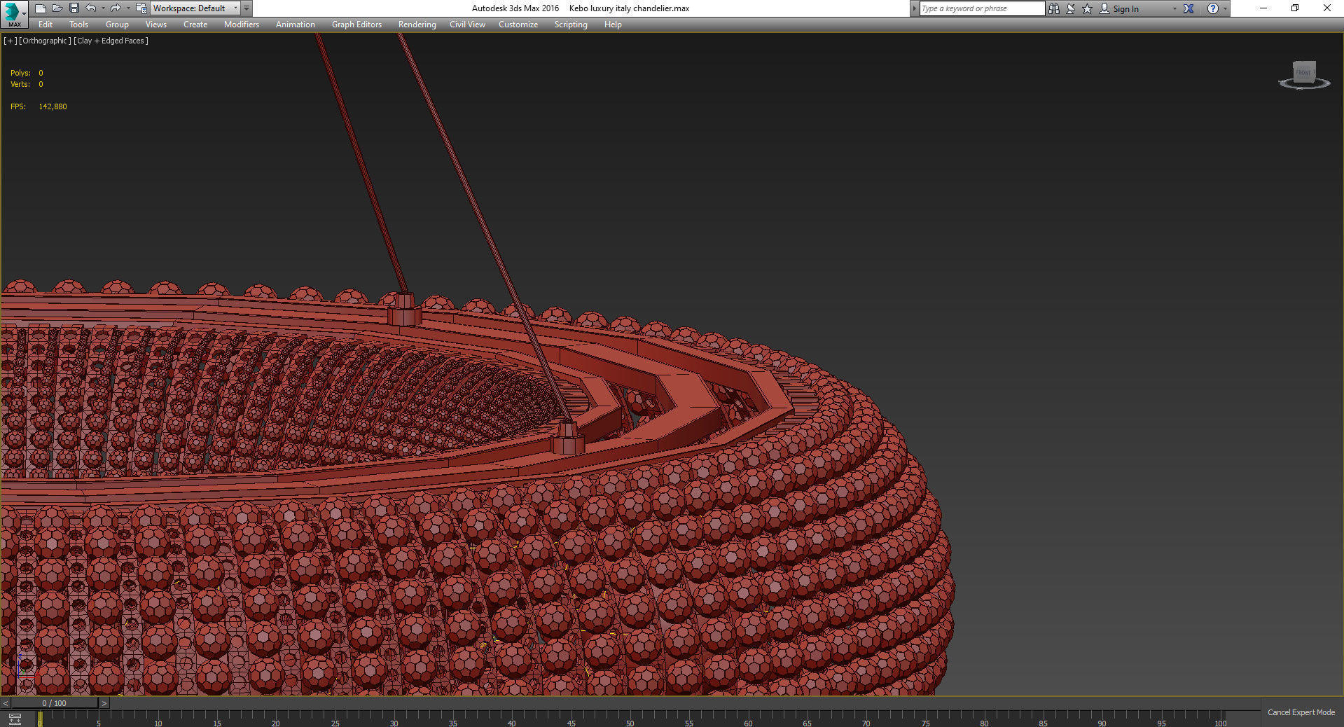 Kebo luxury italy chandelier Low-poly 3D model_5