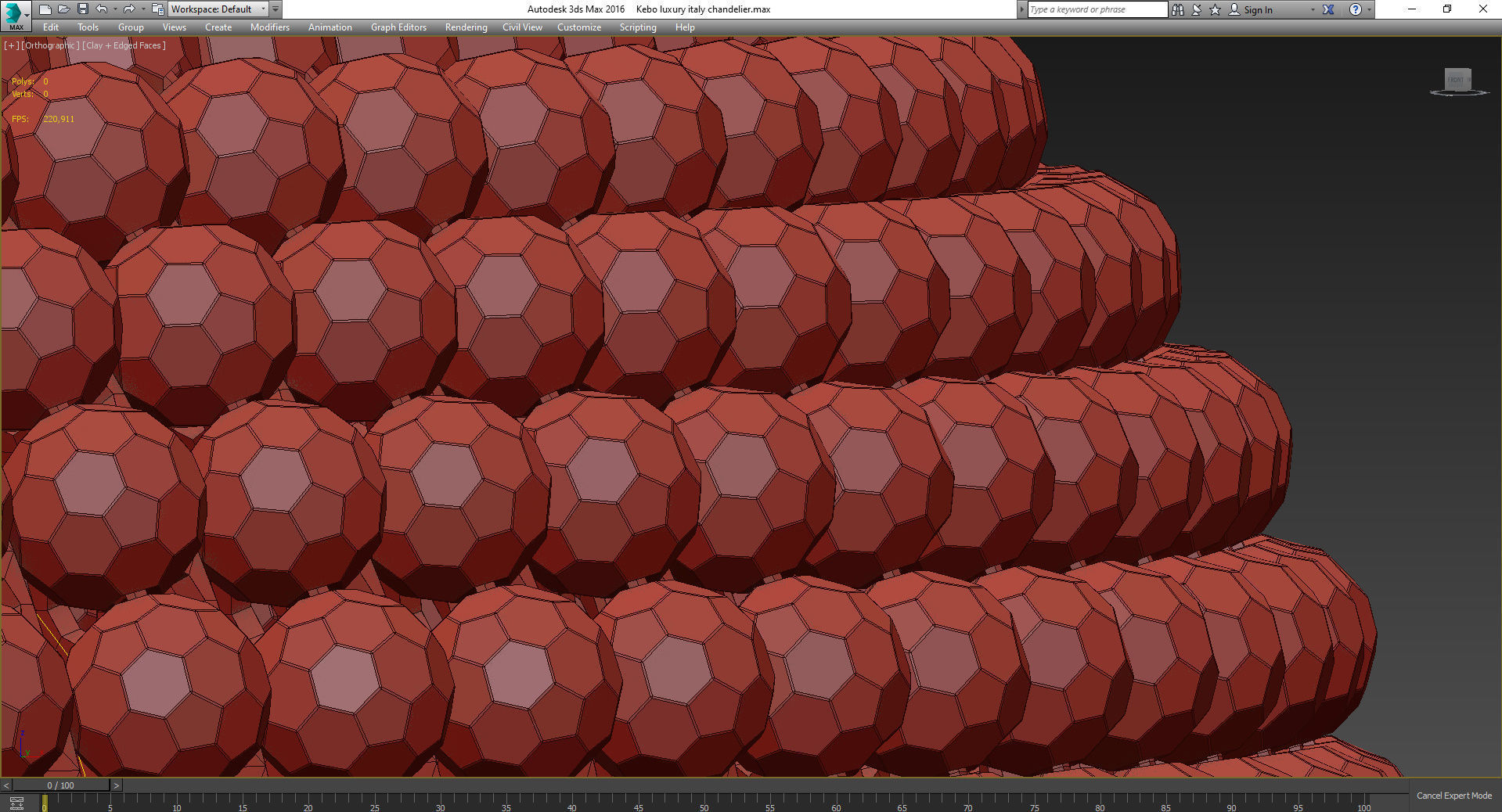 Kebo luxury italy chandelier Low-poly 3D model_6