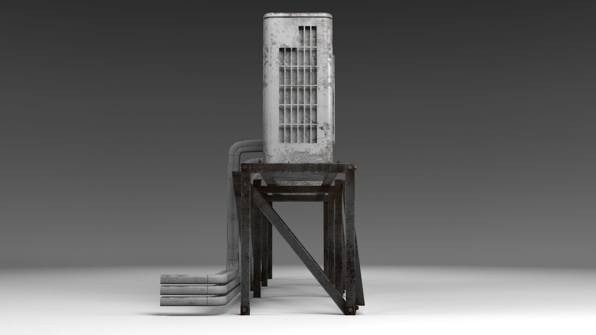 Air conditioner compressor unit Free 3D model_2