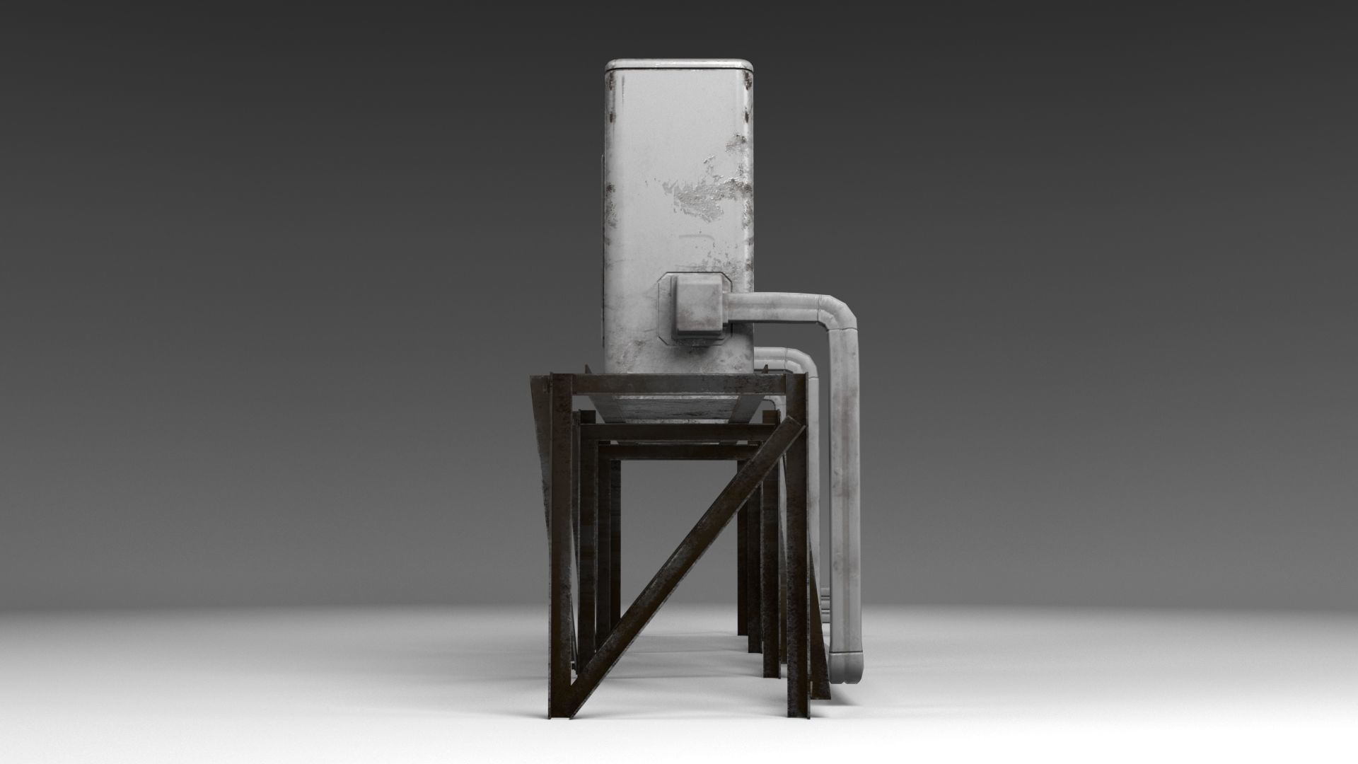 Air conditioner compressor unit Free 3D model_6