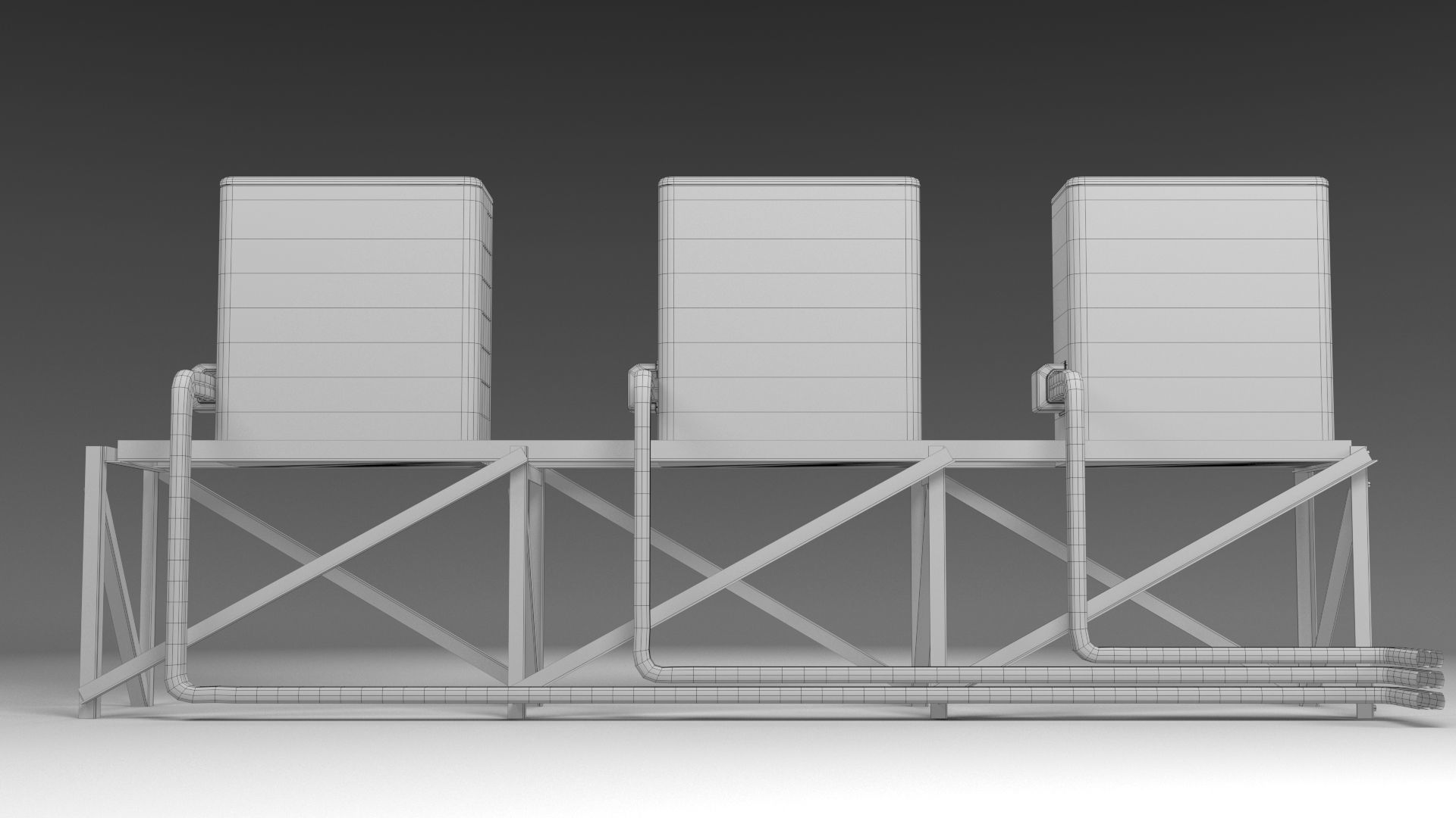 Air conditioner compressor unit Free 3D model_12