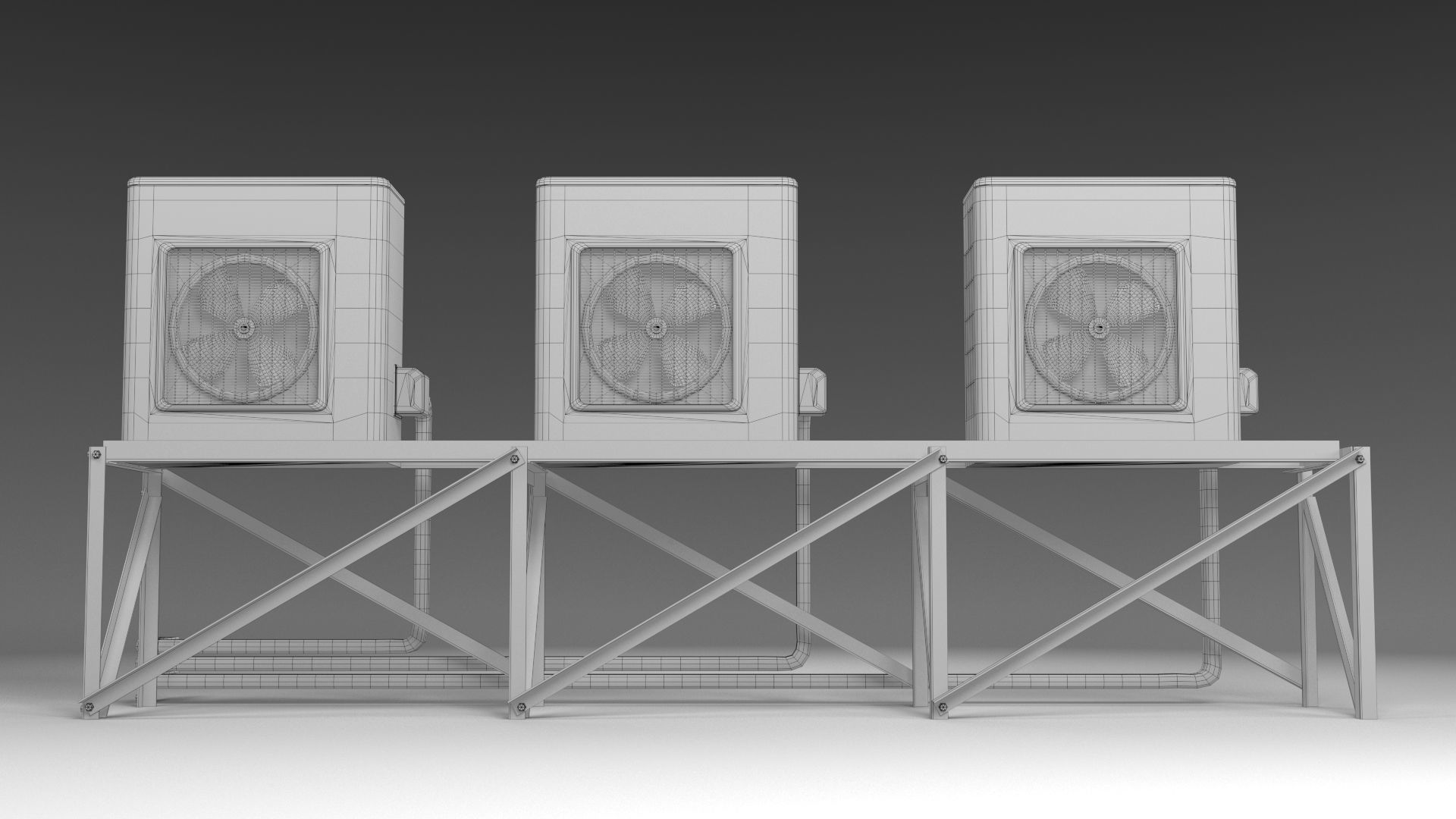 Air conditioner compressor unit Free 3D model_8