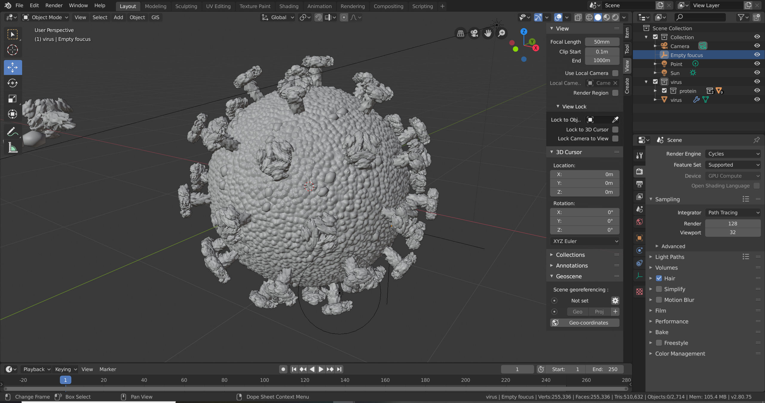 virus coronavirus 3D model_3