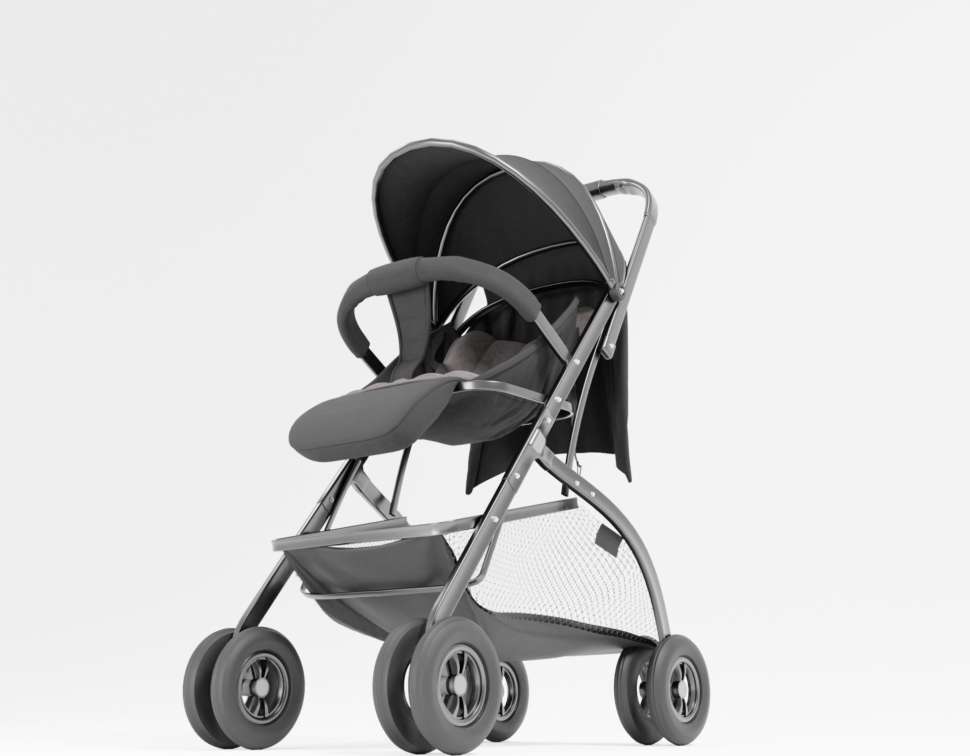 well modeled and detailed Platinum Baby Strollers 3D model_2