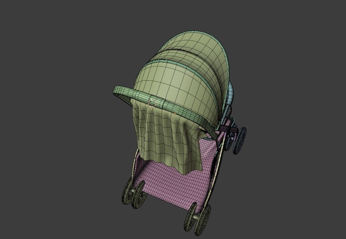 well modeled and detailed Platinum Baby Strollers 3D model_11