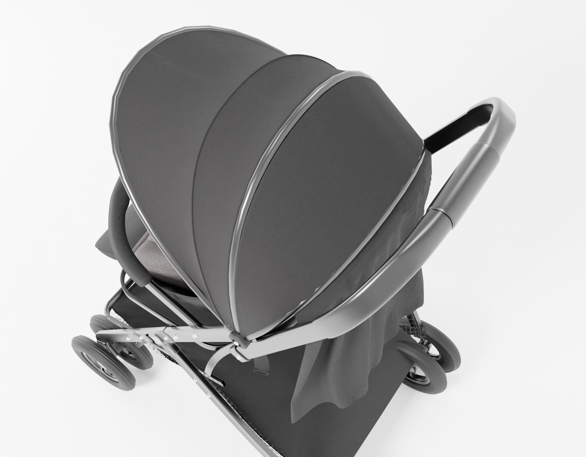 well modeled and detailed Platinum Baby Strollers 3D model_7