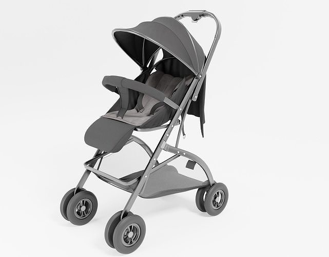 well modeled and detailed Platinum Baby Strollers 3D model