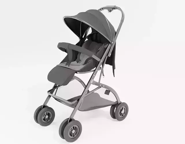well modeled and detailed Platinum Baby Strollers 3D model