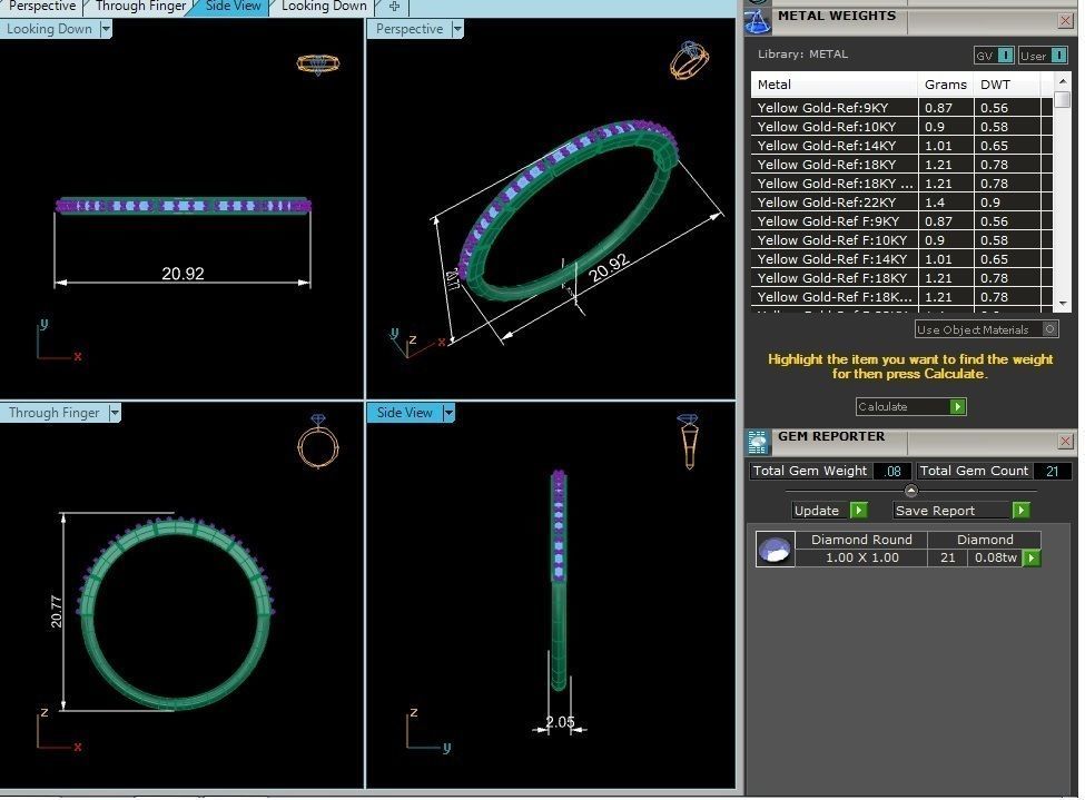 Women ring 3dm stl render detail 3D print model_9